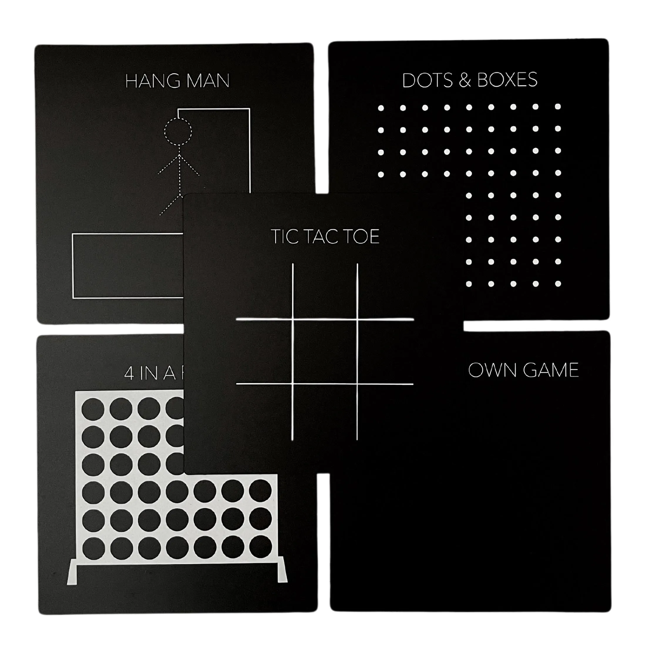5 Dry Erase Montessori Chalk Board Set for Preschool-Fun Games