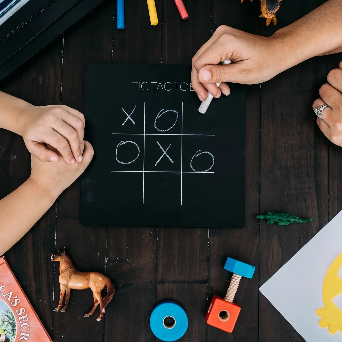 5 Dry Erase Montessori Chalk Board Set for Preschool-Fun Games