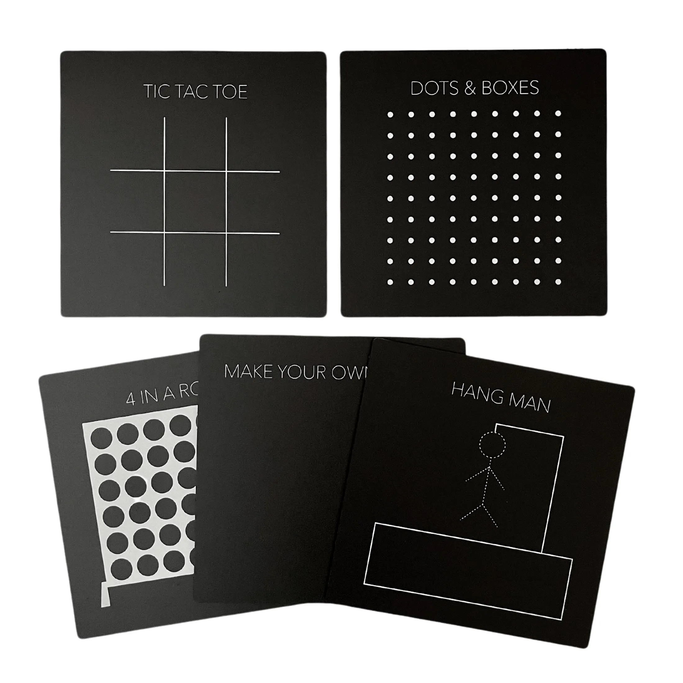 5 Dry Erase Montessori Chalk Board Set for Preschool-Fun Games