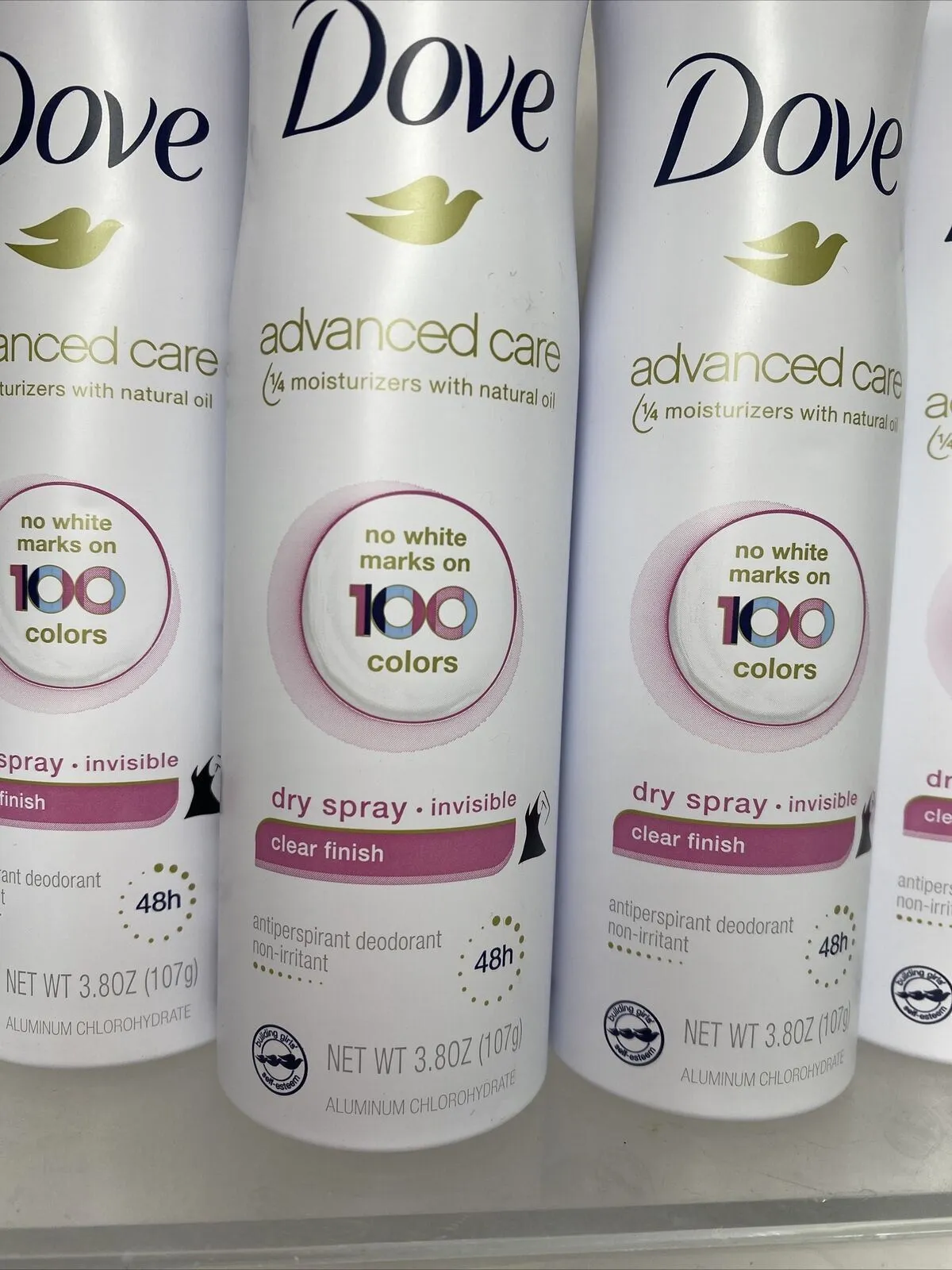 (6) Dove Advanced Care Antiperspirant Deodorant Dry Spray Invisible Clear ￼3.8oz