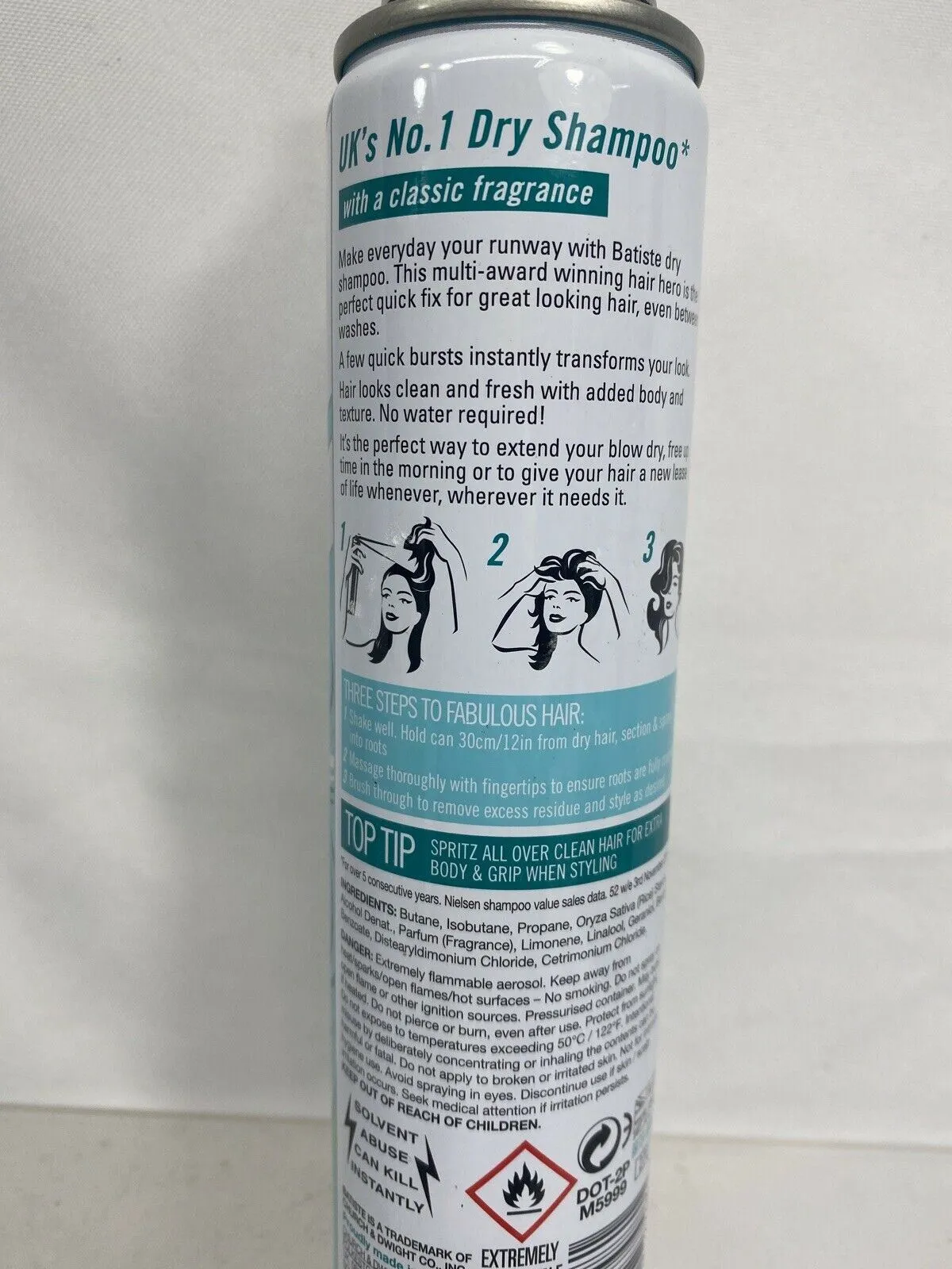 (7) Batiste Dry Shampoo Original 6.73 oz. Dry Shampoo