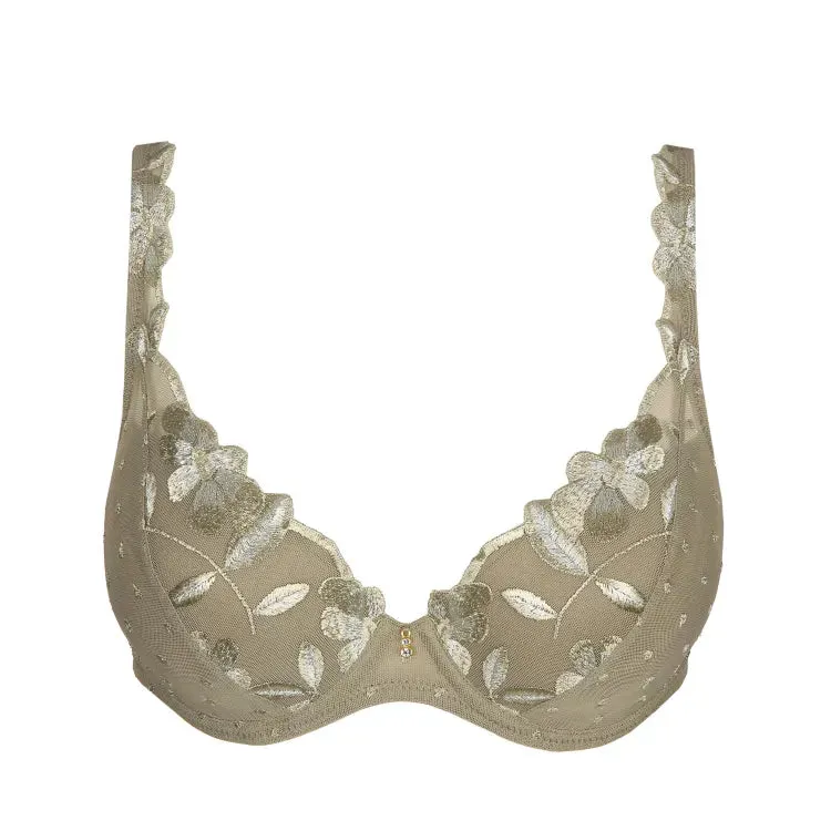 Agnes Padded Plunge Bra In Golden Olive - Marie Jo