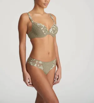 Agnes Padded Plunge Bra In Golden Olive - Marie Jo
