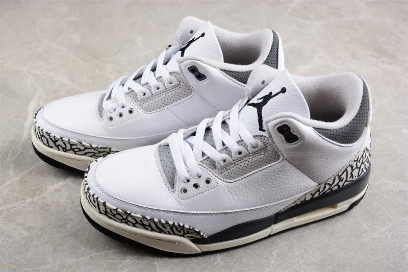 AIR JORDAN 3 RETRO GS WHITE/BLACK/IRON/LIGHT ASH GREY/SAIL/CEMENT GREY