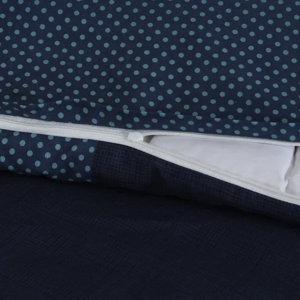 Amsons Quilt Cover Set - Blue Check