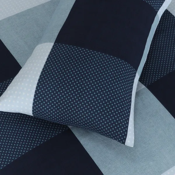 Amsons Quilt Cover Set - Blue Check