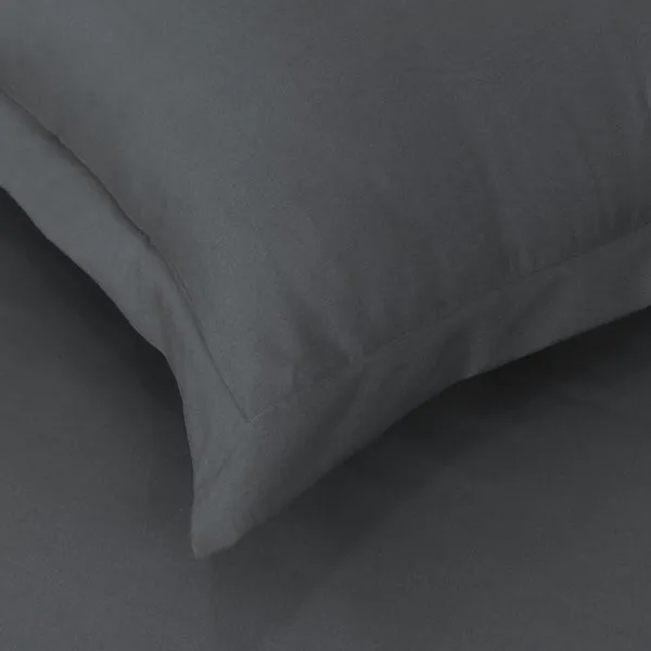 Amsons Quilt Cover Set with Extra Standard Pillow Covers - Grey