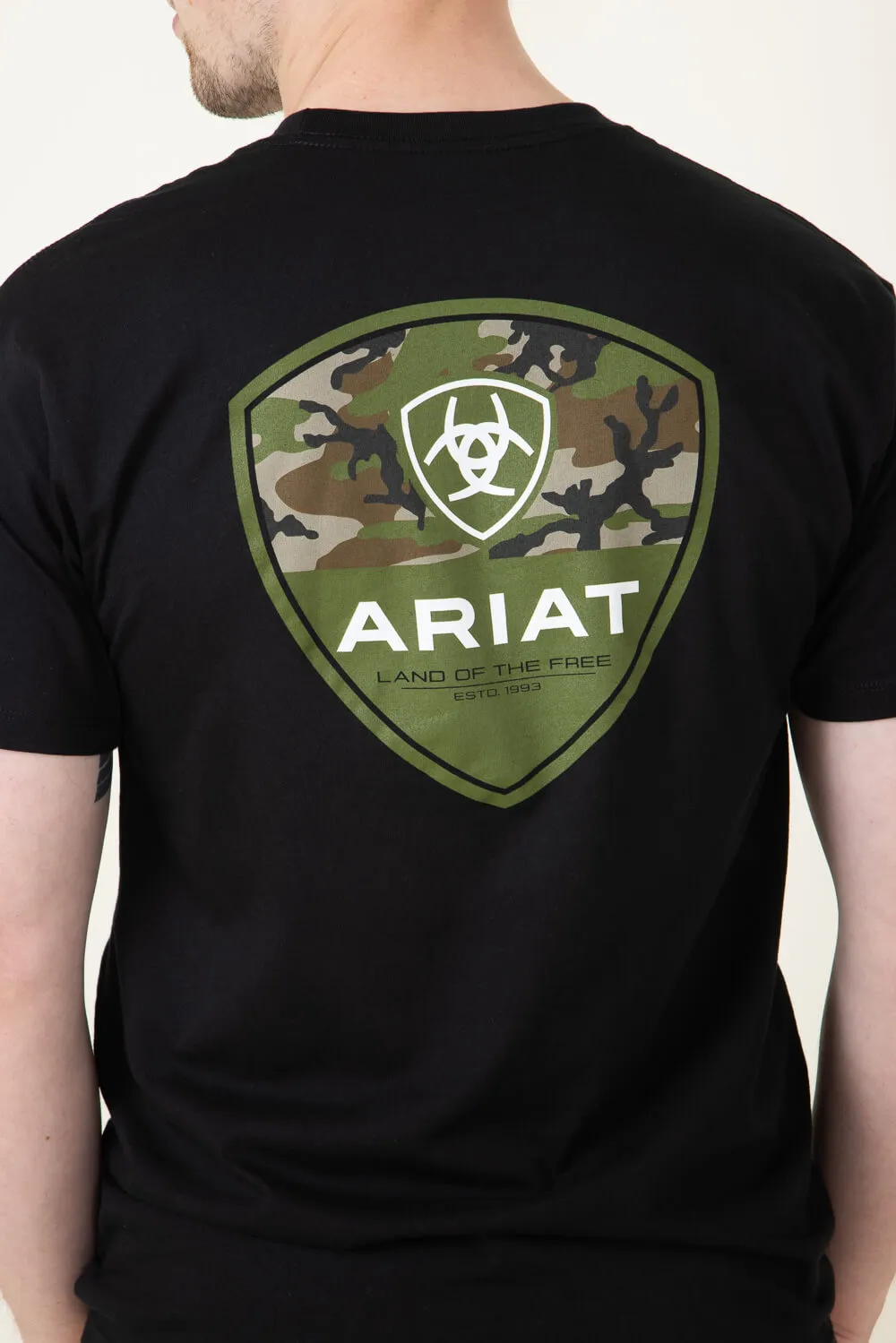 Ariat Camo Corps T-Shirt for Men in Black | 10051762-BLACK