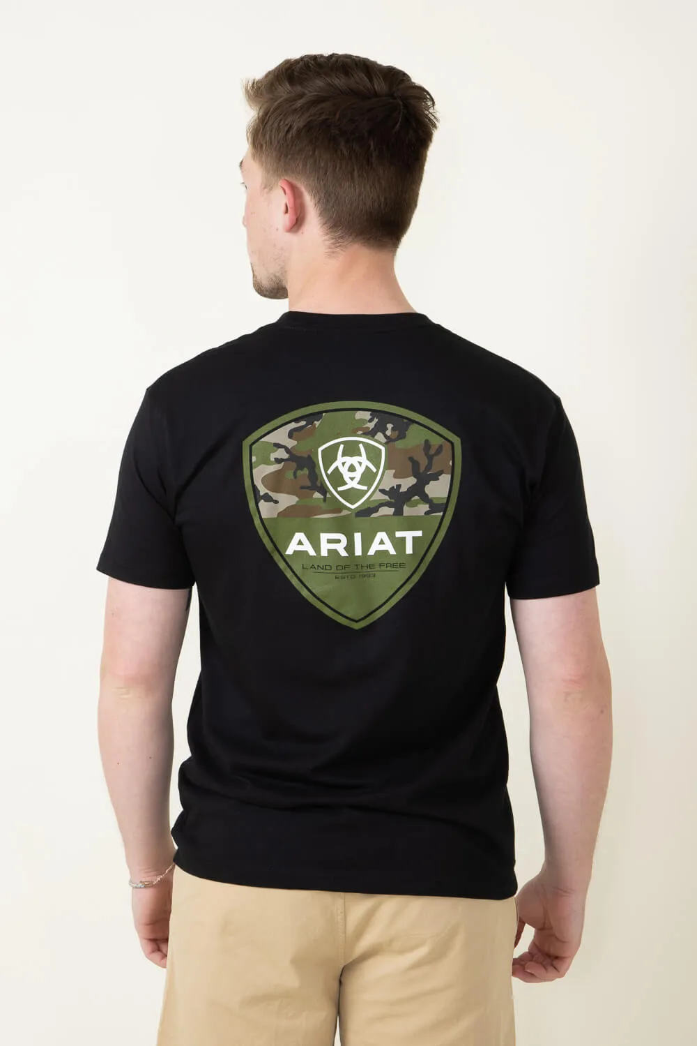 Ariat Camo Corps T-Shirt for Men in Black | 10051762-BLACK