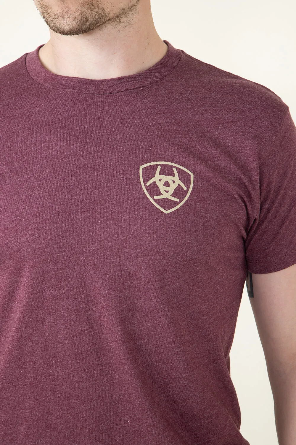 Ariat Serape Fill T-Shirt for Men in Burgundy | 10051752-BURGUNDY