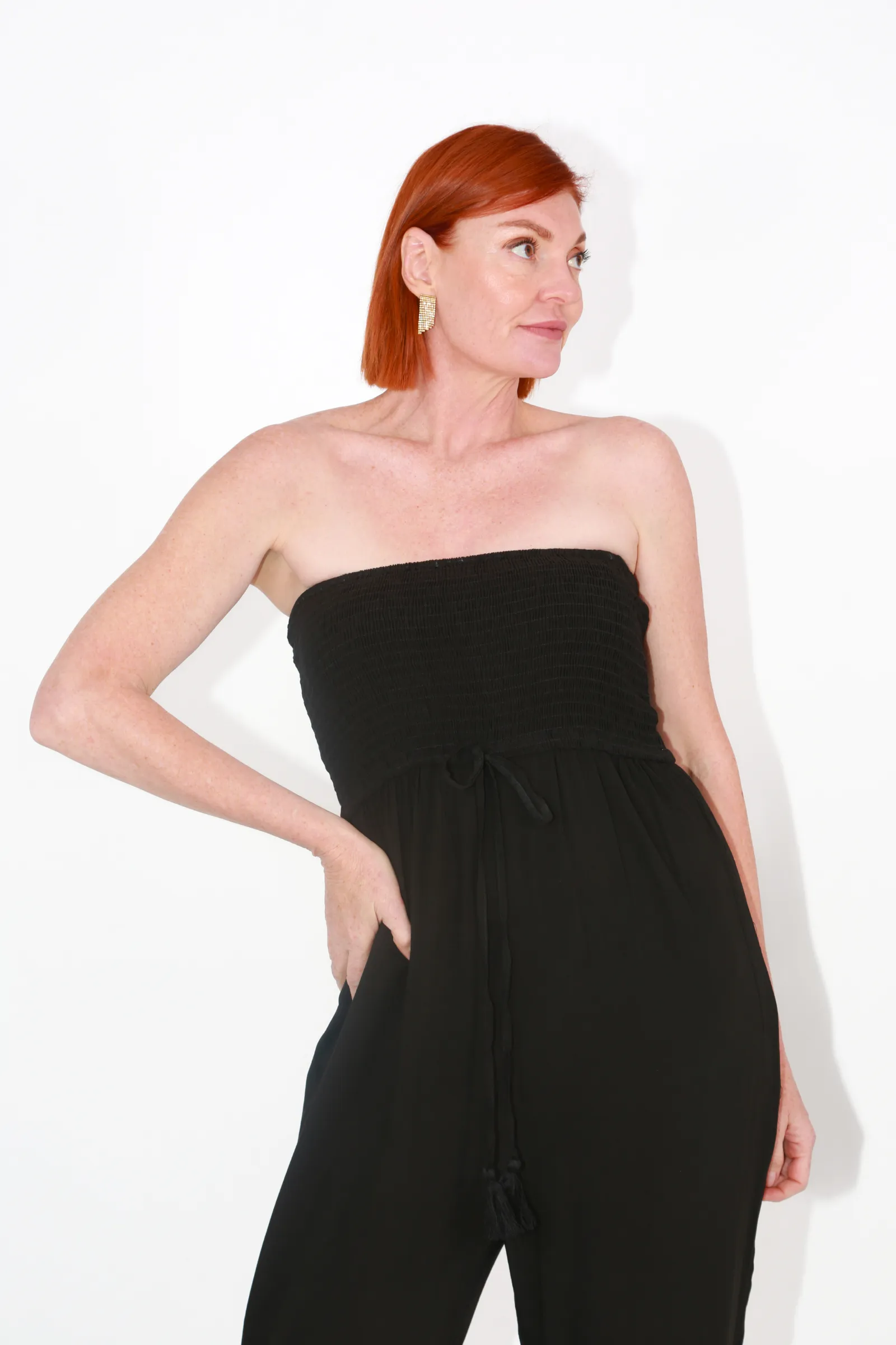 Beach Bunny boobtube jumpsuit -black