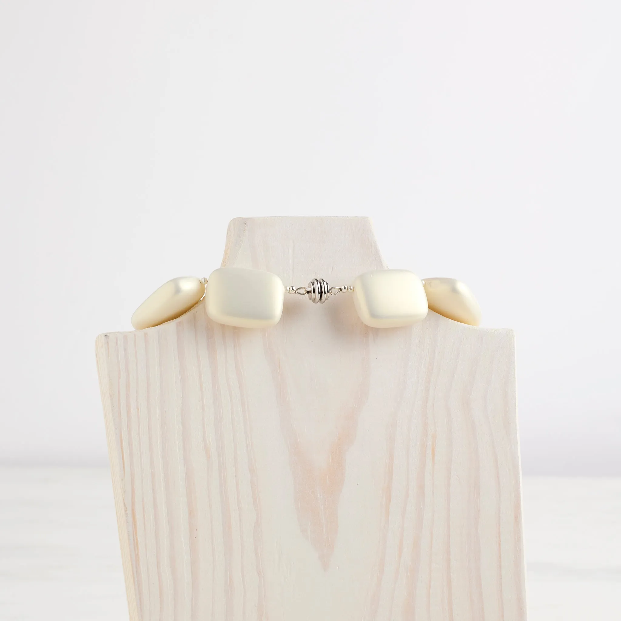 Blue Lapis & White Combo Chicklet Cooling Necklace