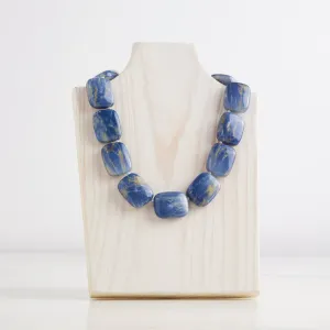 Blue Lapis Chicklet Cooling Necklace