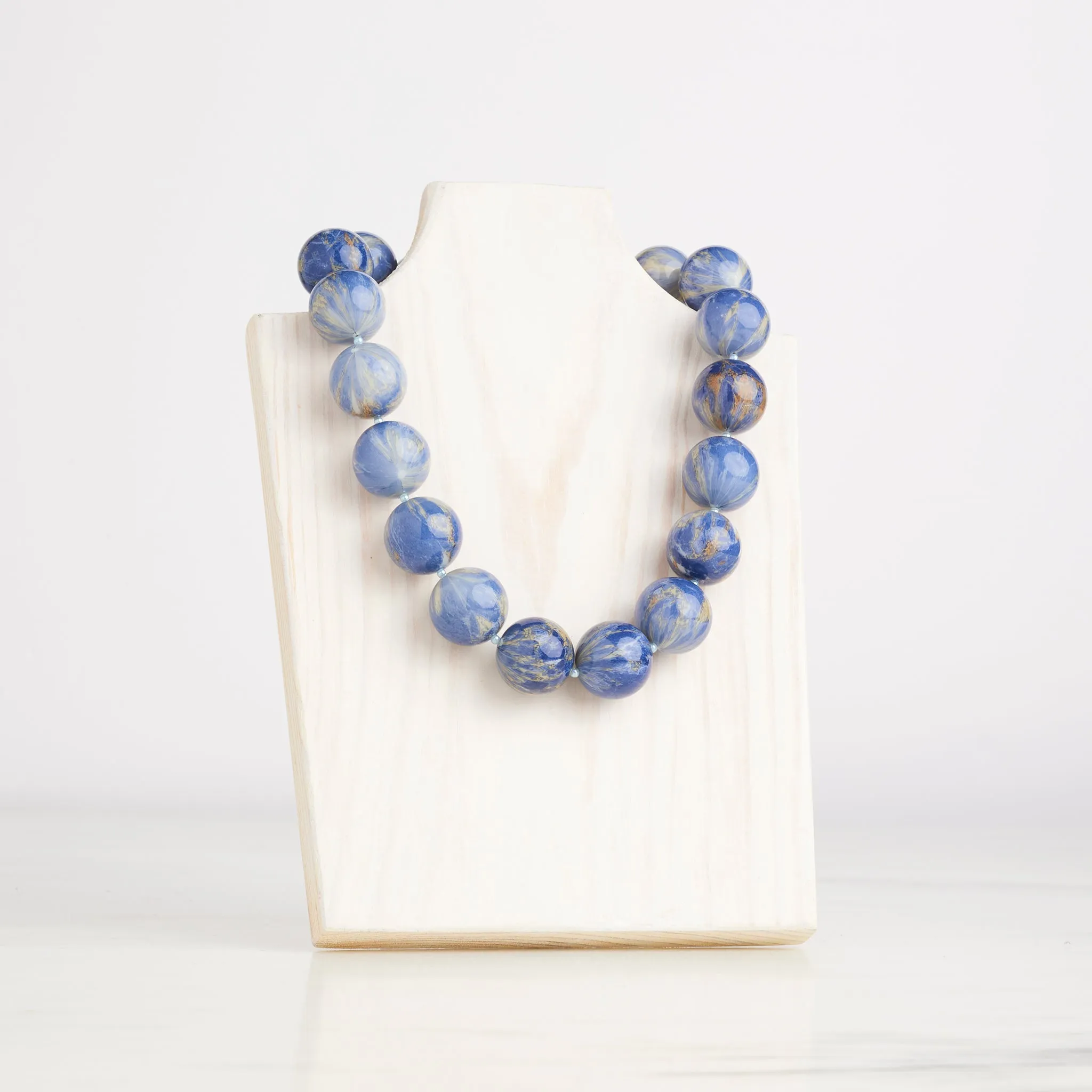 Blue Lapis Cooling Pearl Necklace