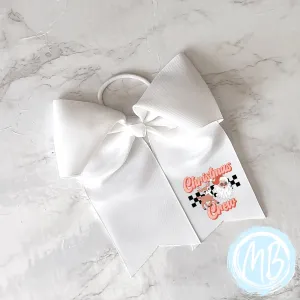 Christmas Crew Bow | Large Bow | Girl's Bow | Holiday | Christmas | Santa |