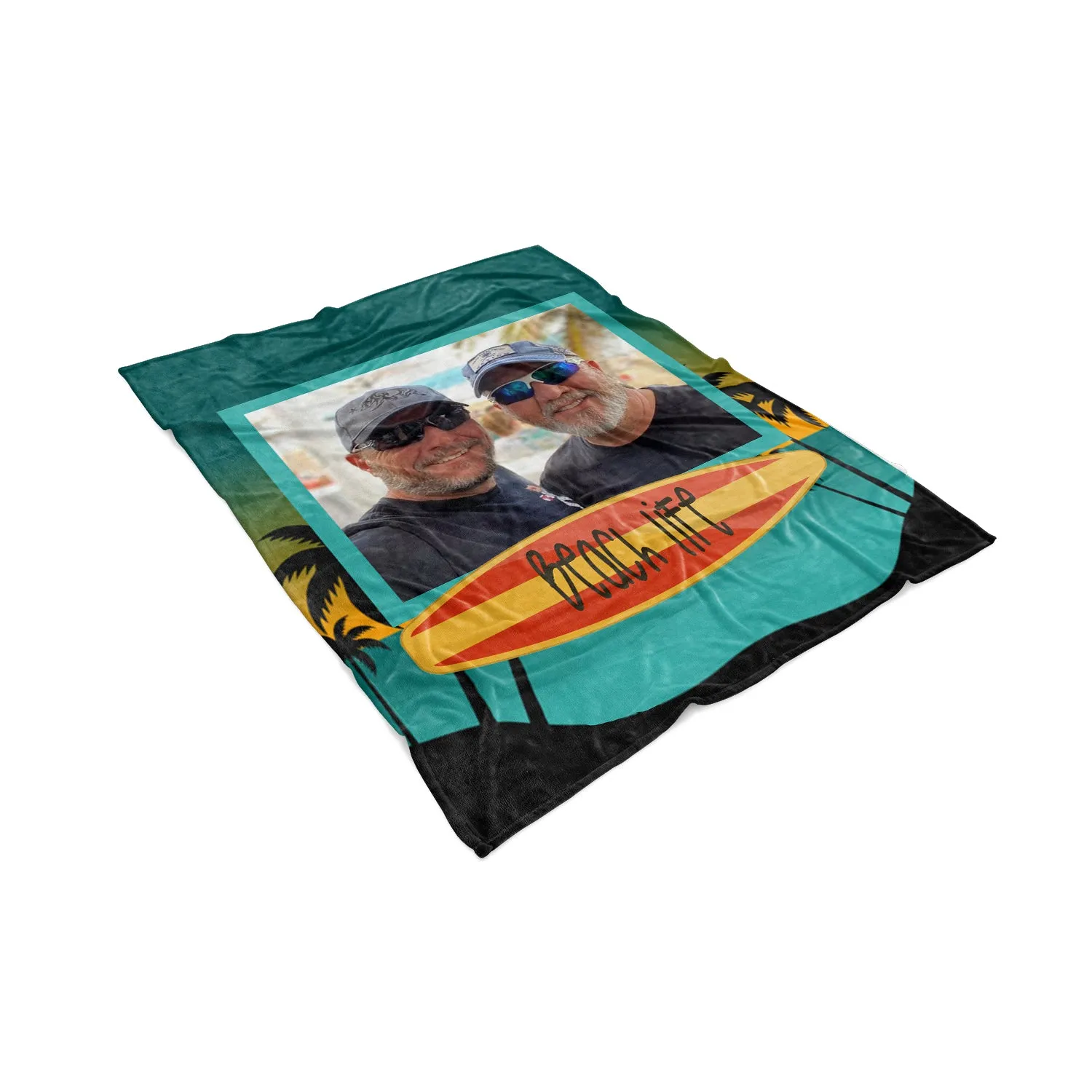 Custom Beach Life Fleece Blanket