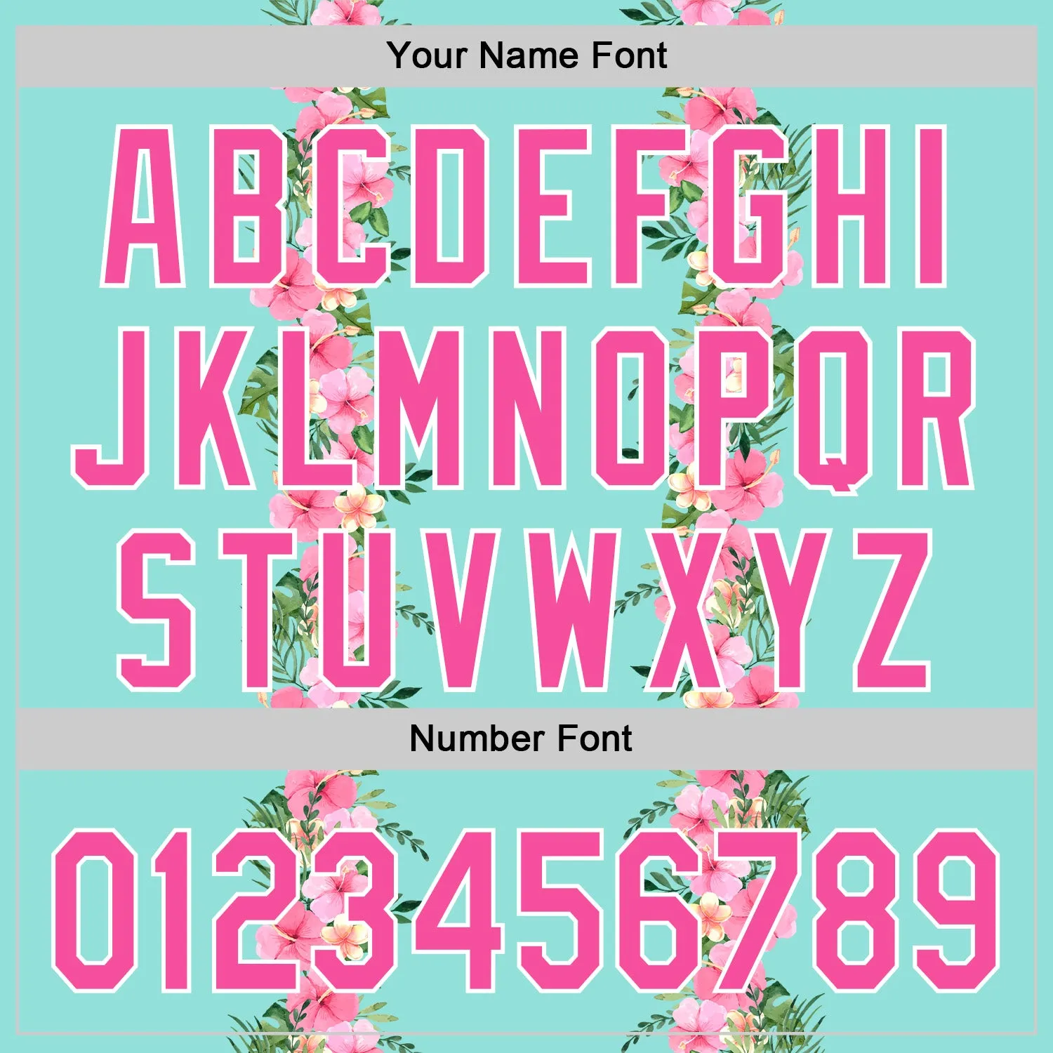 Custom Ice Blue Pink-White 3D Tropical Hawaii Jungle Leaves And Flower Authentic Baseball Jersey