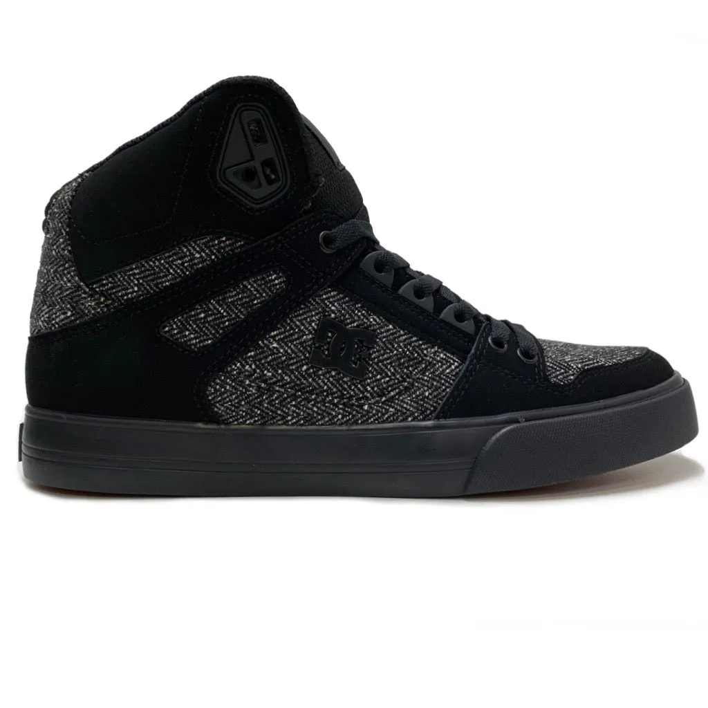 DC SHOES PURE HIGH TOP WC BLACK BLACK BATTLESHIP TRAINERS