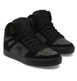 DC SHOES PURE HIGH TOP WC BLACK BLACK BATTLESHIP TRAINERS