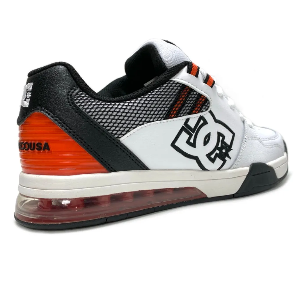 DC SHOES VERSATILE WHITE BLACK & RED TRAINERS