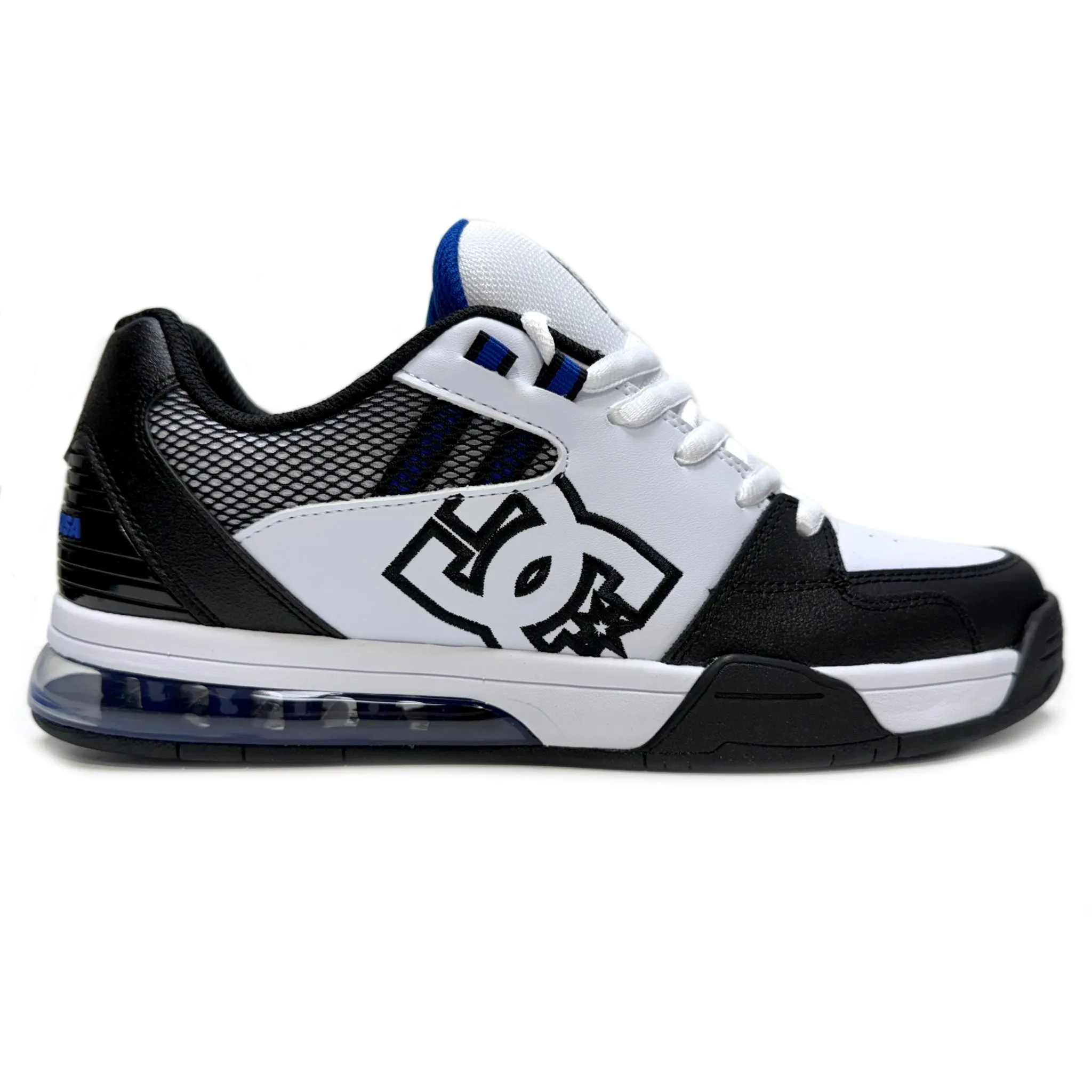 DC SHOES VERSATILE WHITE  BLACK BLUE TRAINERS