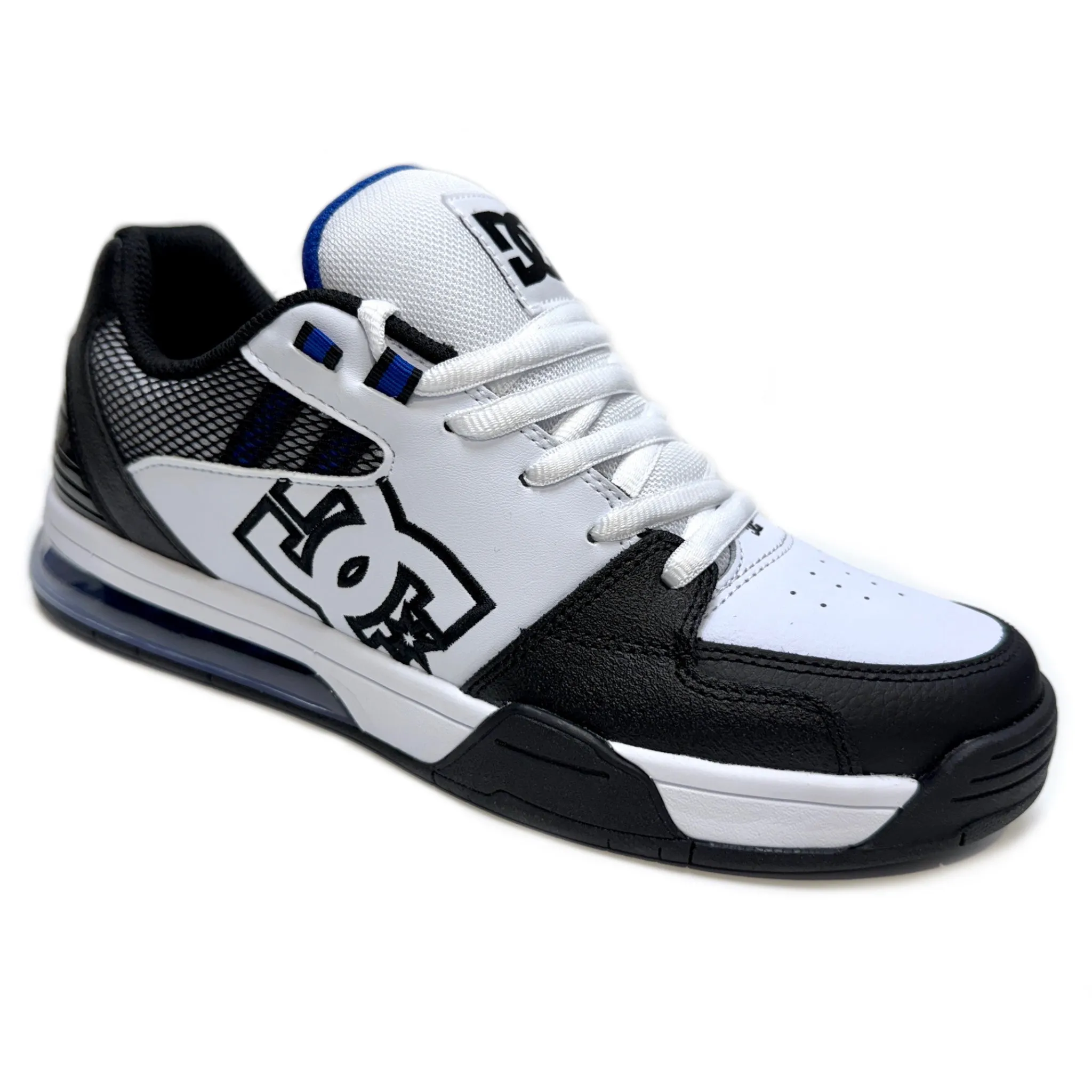 DC SHOES VERSATILE WHITE  BLACK BLUE TRAINERS
