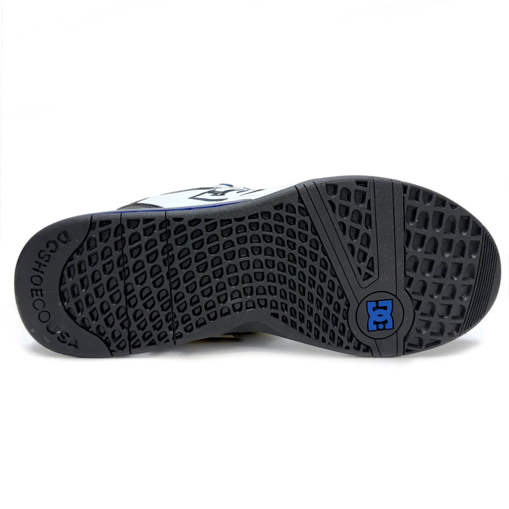 DC SHOES VERSATILE WHITE  BLACK BLUE TRAINERS