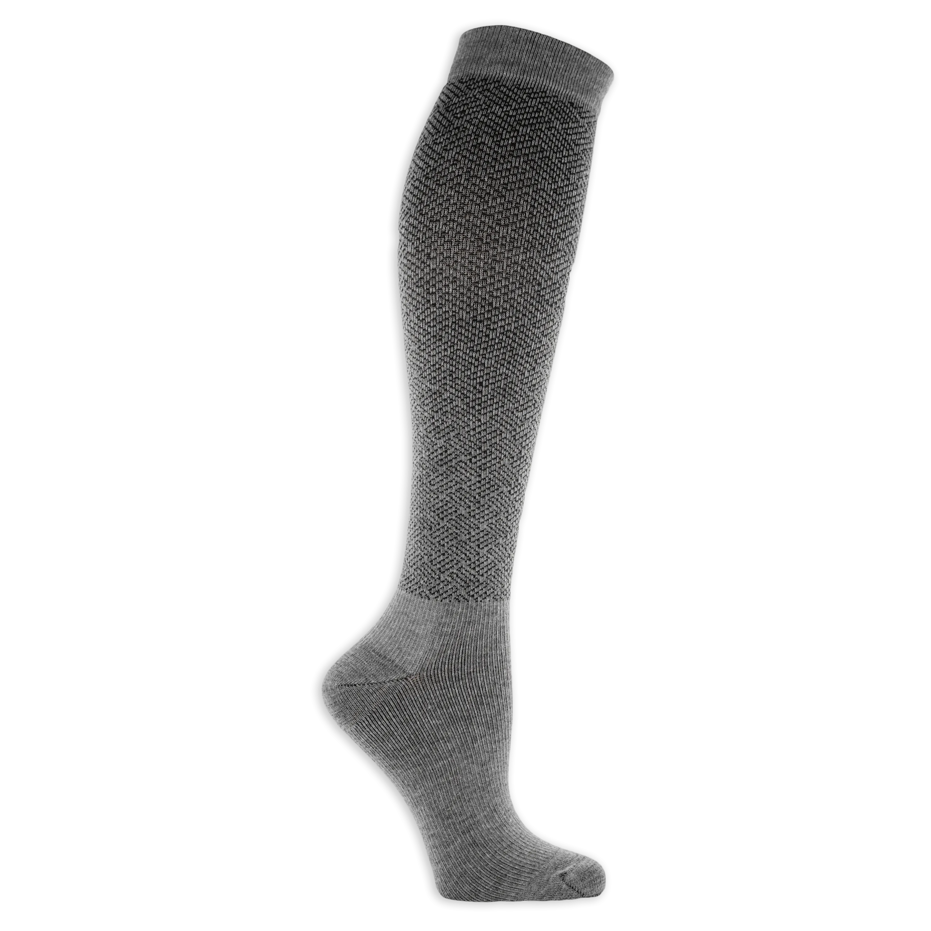 Dr. Scholl's Men's Graduated Compression Geometric Pin Dot Pattern Over the Calf Socks, 2 Pair Pack