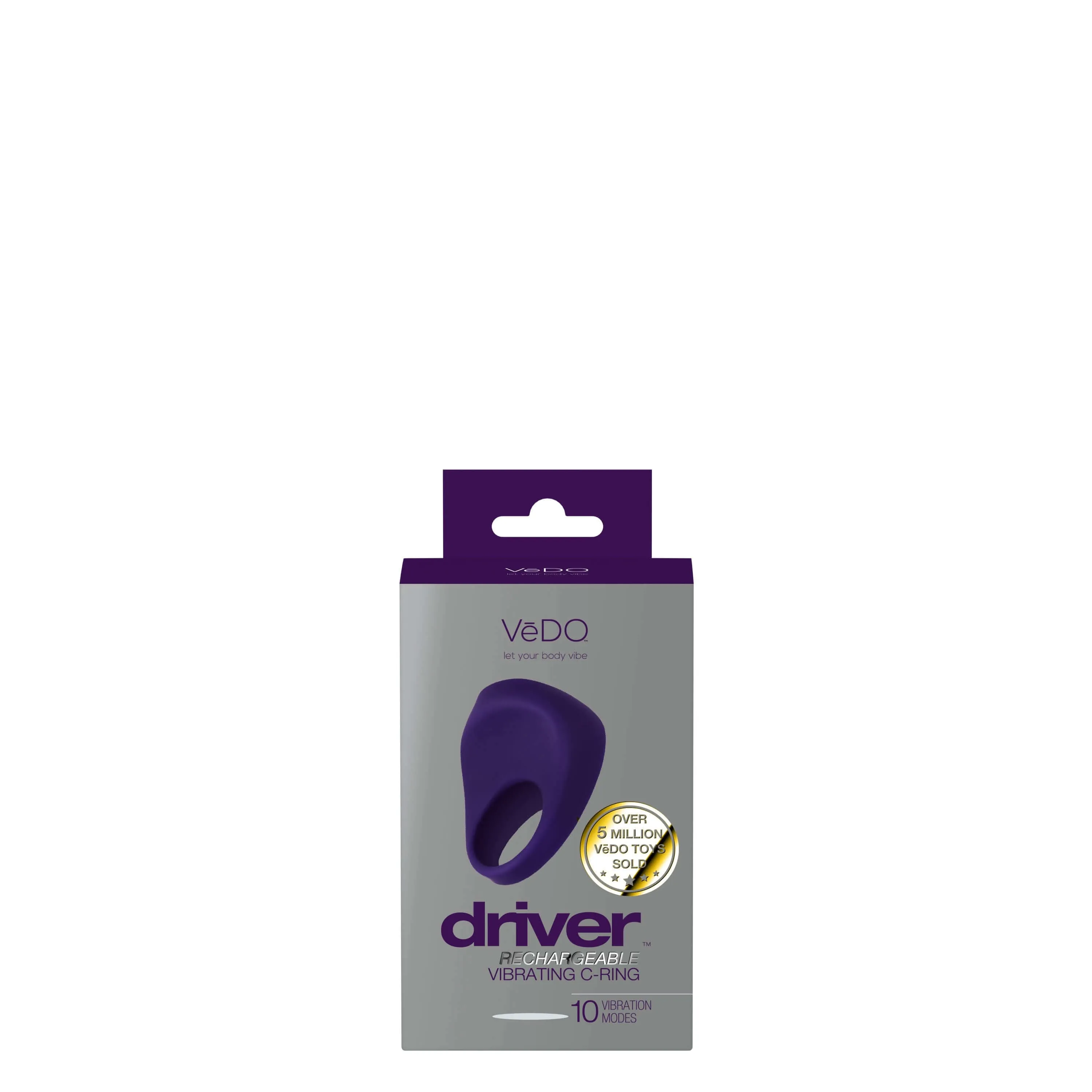 Driver Rechargeable Vibrating C-Ring - Purple: Take Control of Your Pleasure Drive