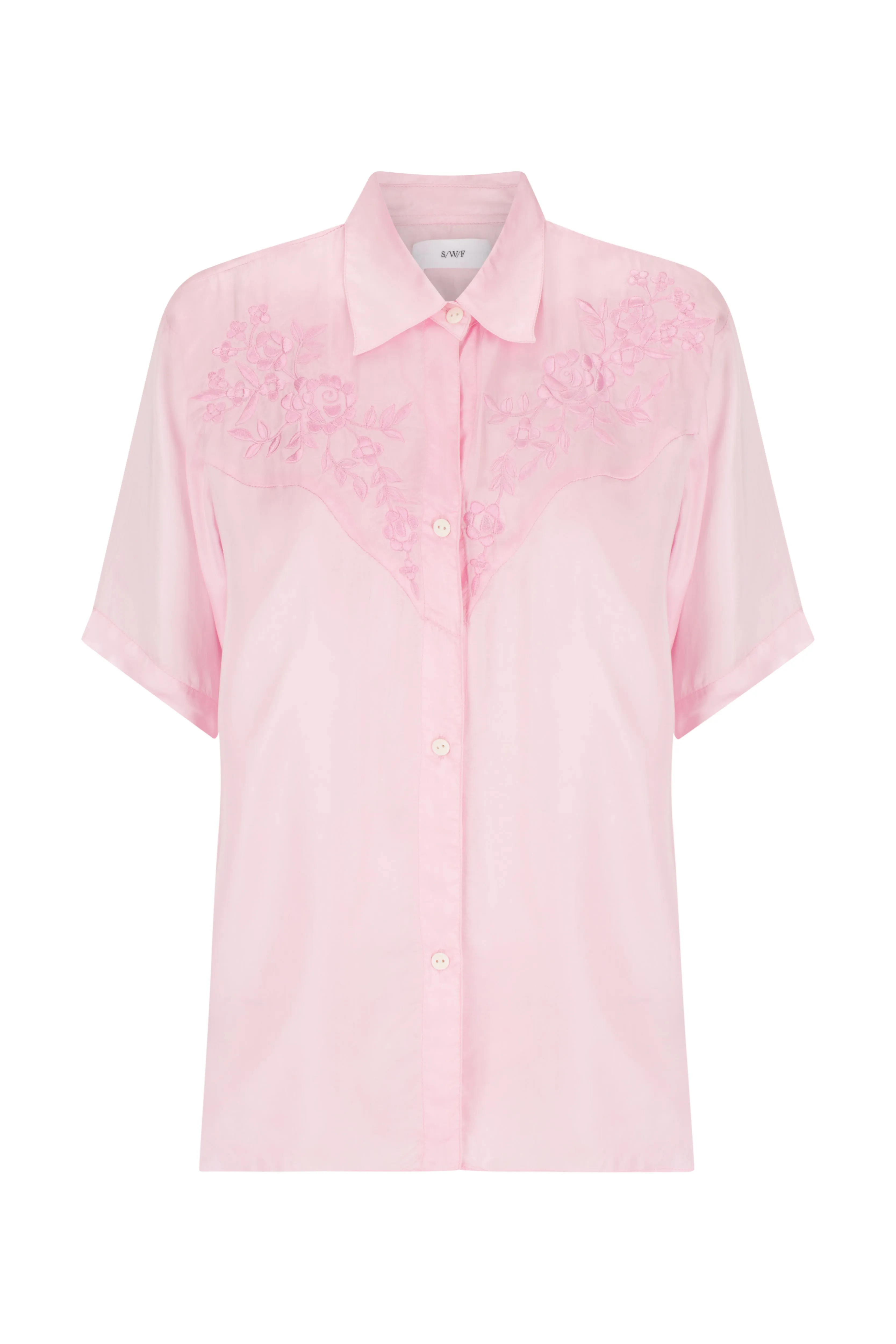 Embroidered Short Sleeve Shirt | Embroidered Short