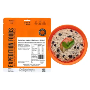 EXPEDITION FOODS Rolled Oats, Apple and Blackcurrant (800 kcal) [Dairy Free, Vegetarian, Vegan]