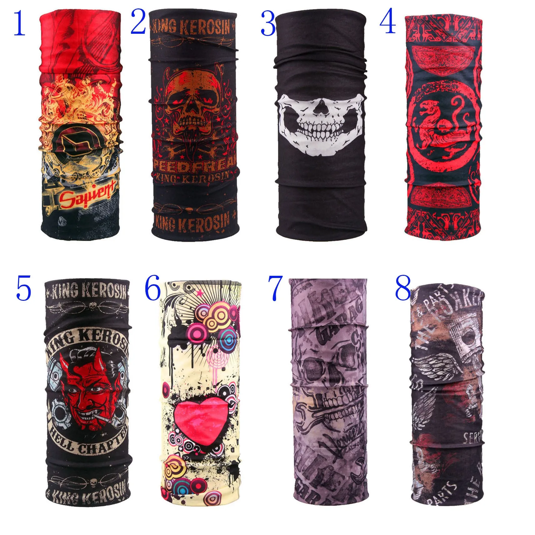 Face Shield Skulls Mask Scarf Fishing Cycling Balaclava Neck Gaiter