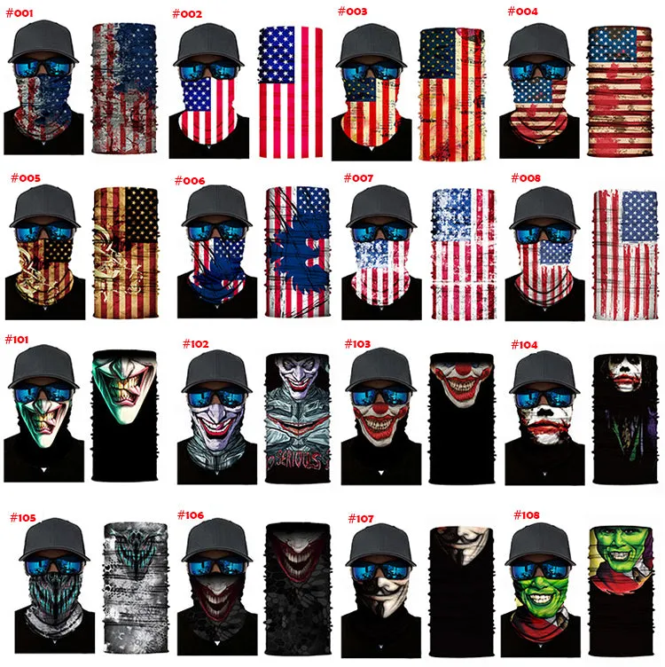 Face Shield Skulls Mask Scarf Fishing Cycling Balaclava Neck Gaiter