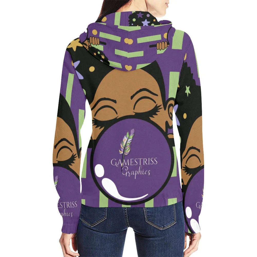 Gamestriss Girl Women's Full Zip Hoodie