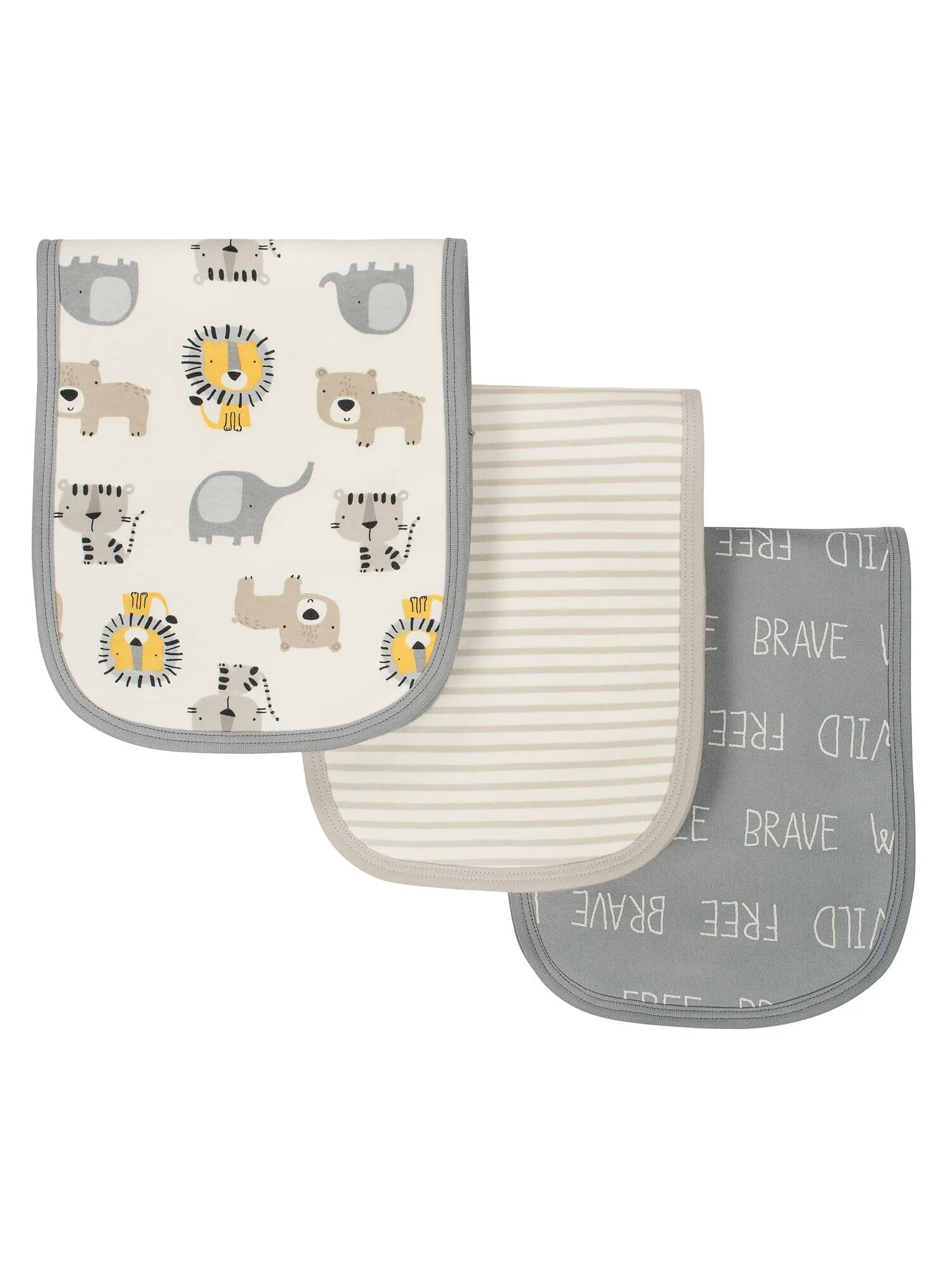 Gerber Baby Boy Terry & Organic Cotton Interlock Burpcloths, 3-pack