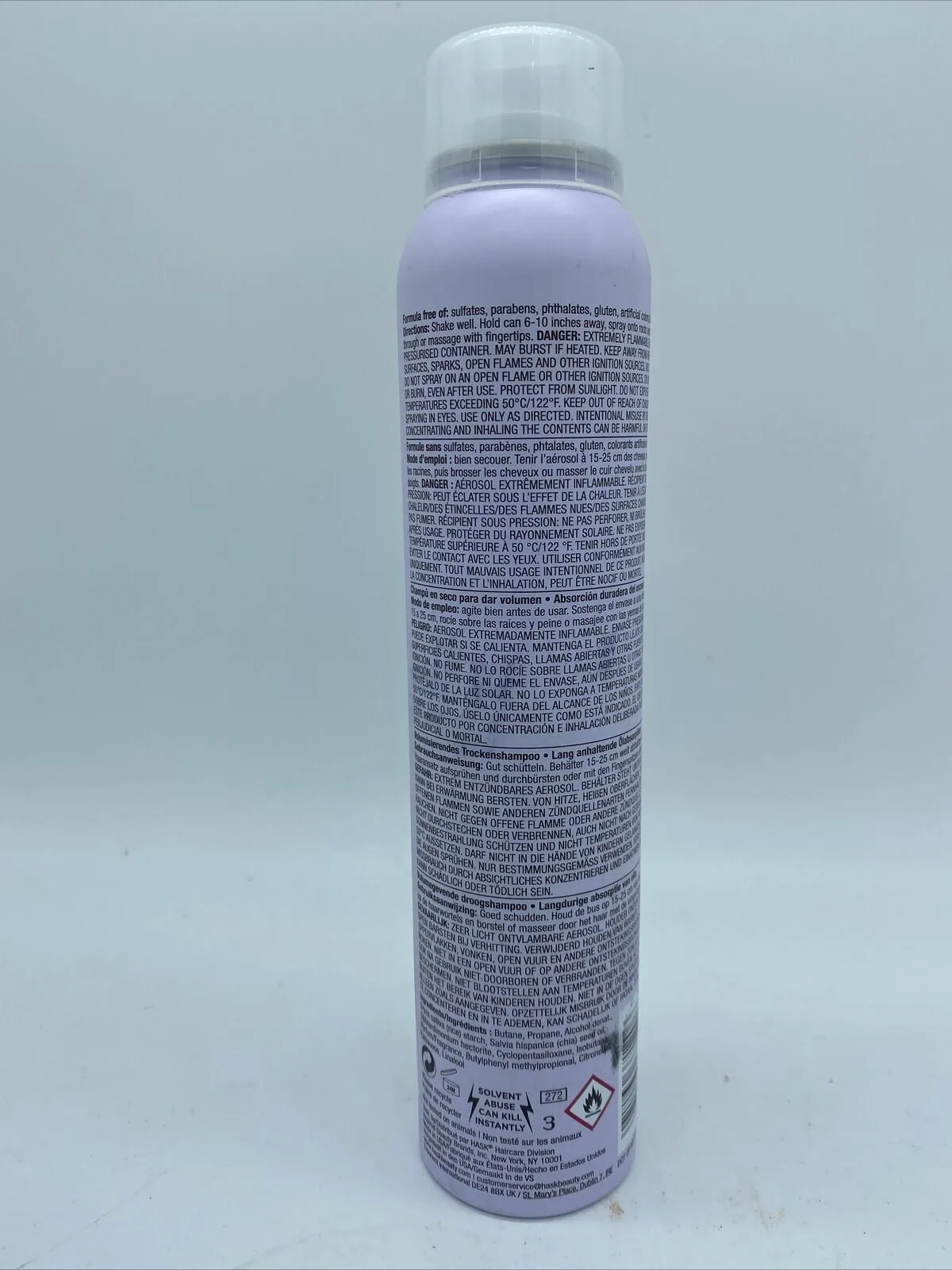 Hask Volumizing Dry Shampoo Hair Spray On 4.3oz Chai Seed