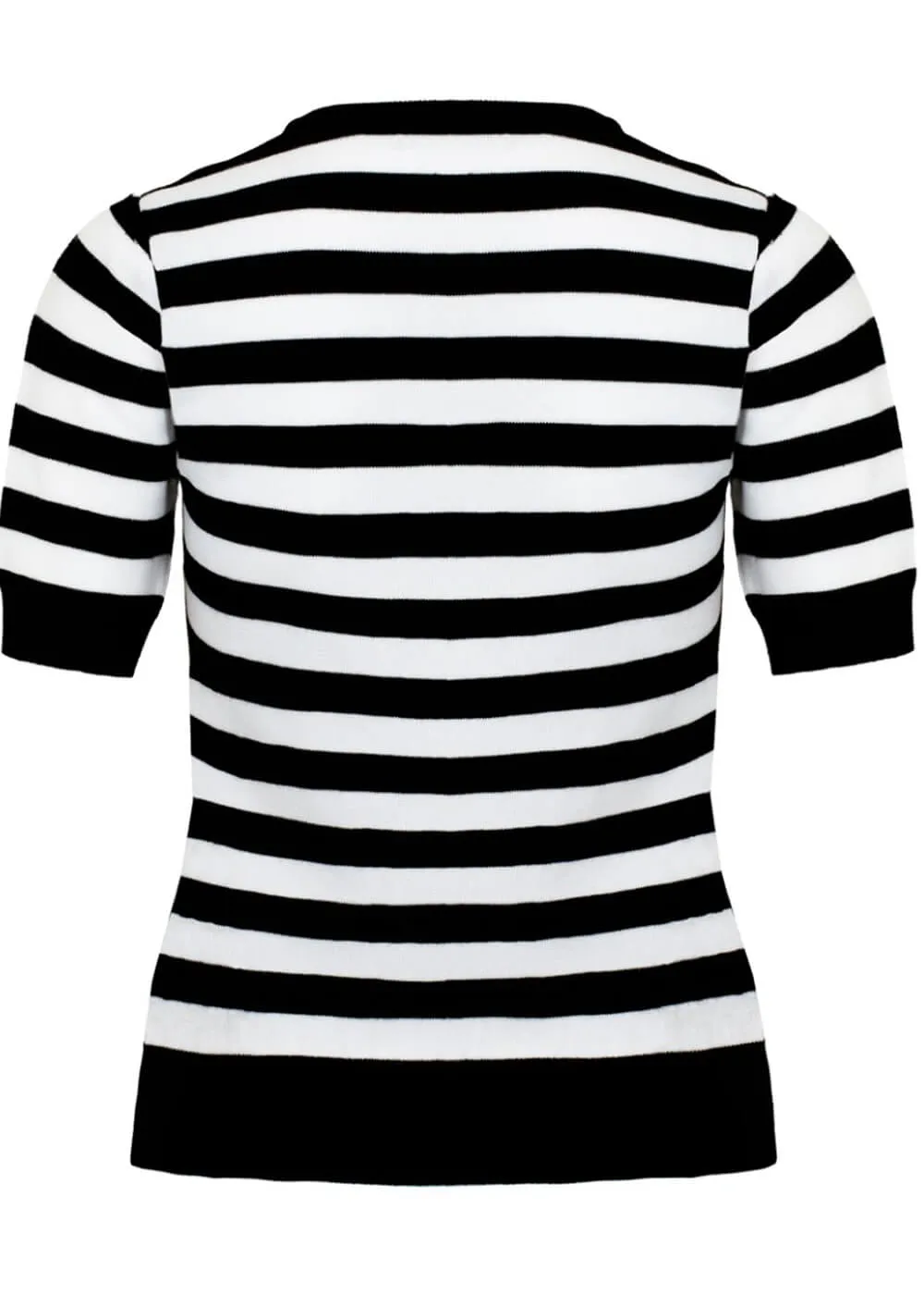 Hell Bunny x Smiley Robbie Top Black White