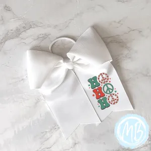 Ho Ho Ho Bow | Large Bow | Girl's Bow | Holiday | Christmas | Santa |