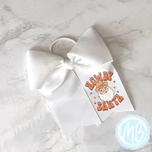 Howdy Santa Bow | Large Bow | Girl's Bow | Holiday | Christmas | Santa |