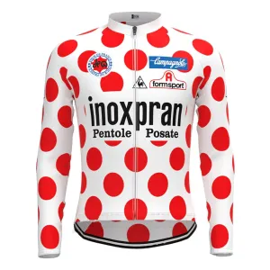 Inoxpran Red Vintage Long Sleeve Cycling Jersey Top