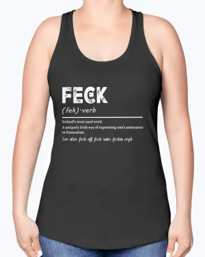 Irish Feck - Ladies Racerback Tank