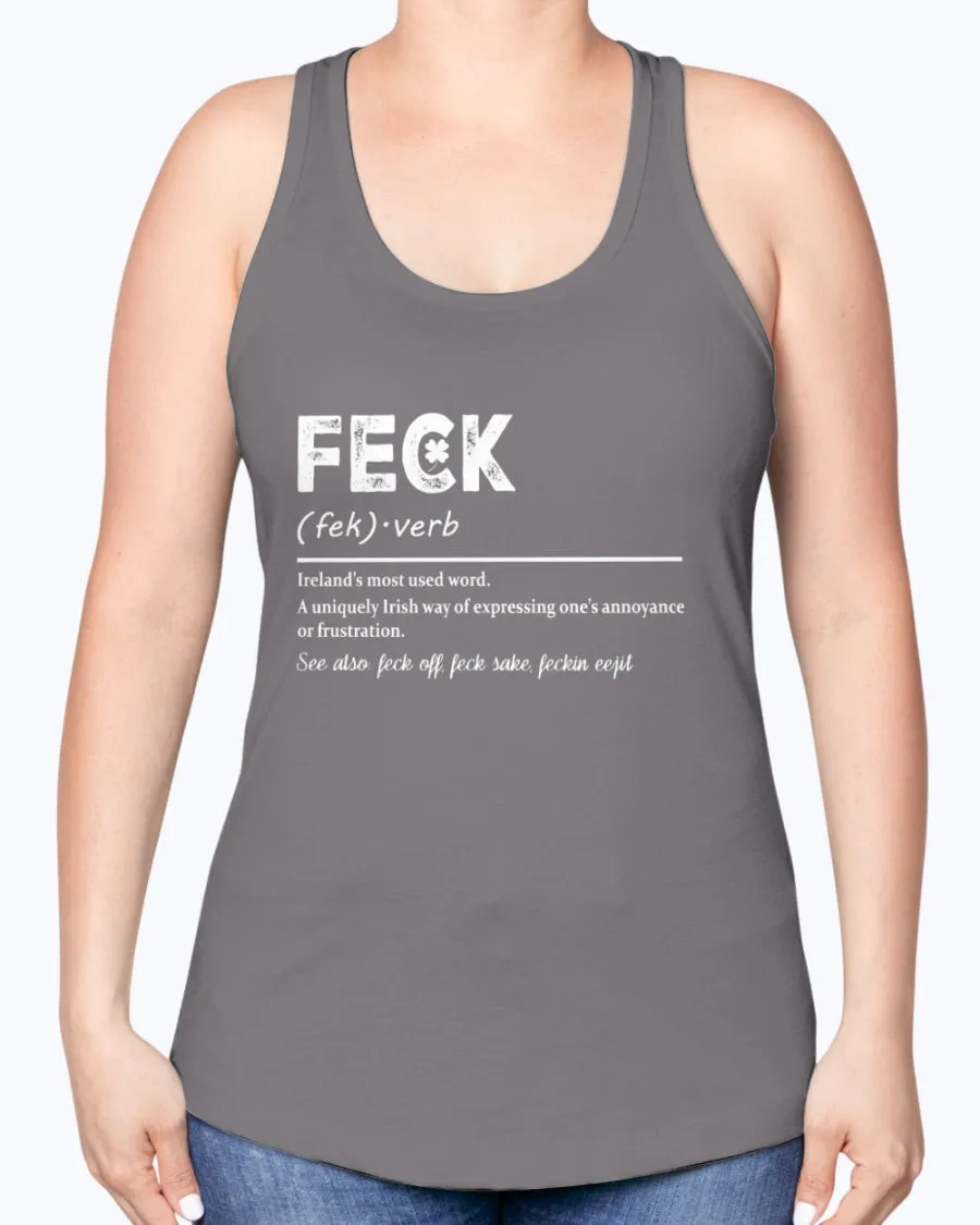 Irish Feck - Ladies Racerback Tank
