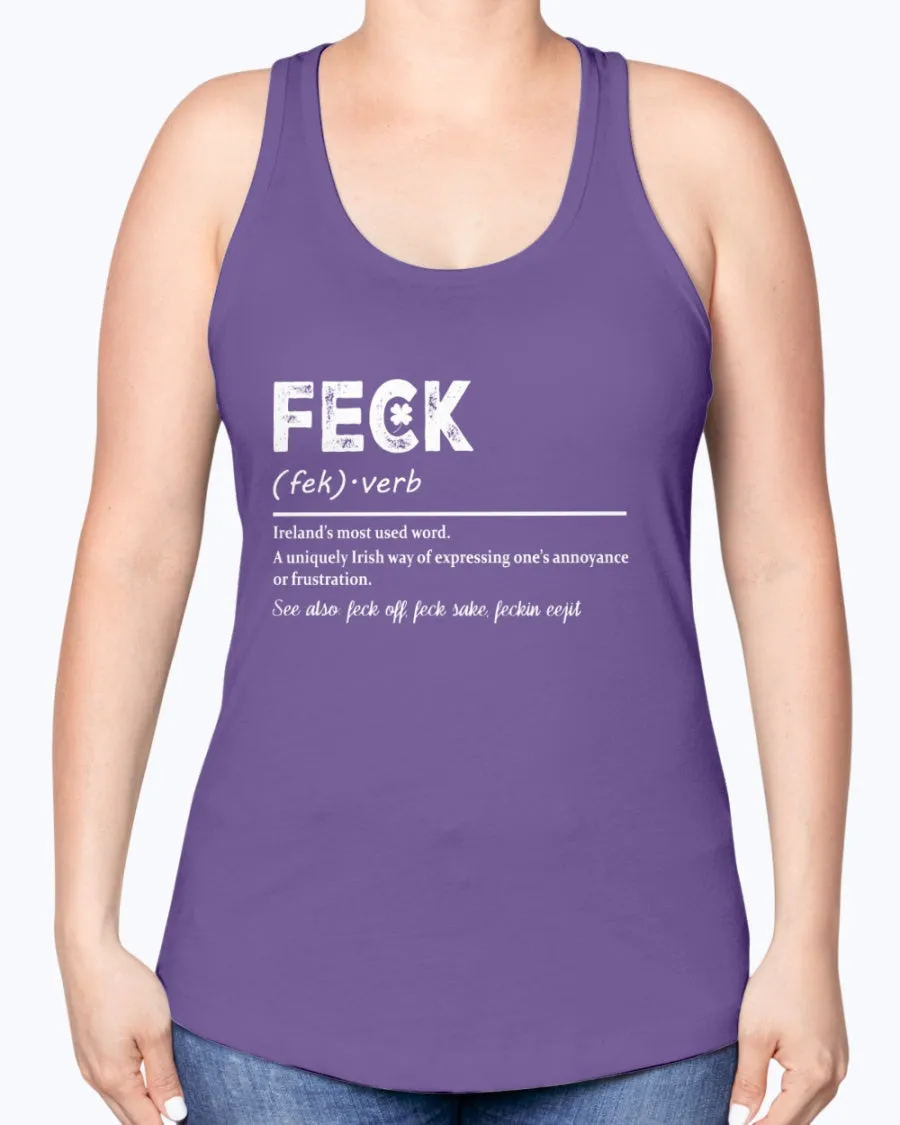 Irish Feck - Ladies Racerback Tank