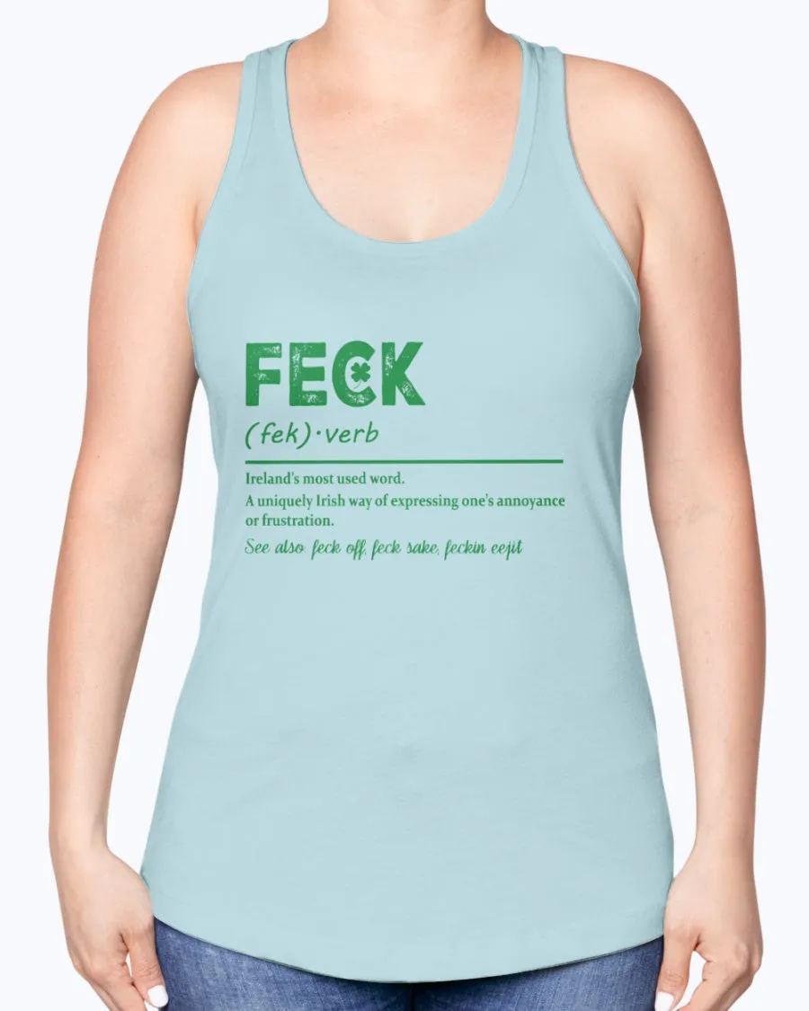Irish Feck - Ladies Racerback Tank