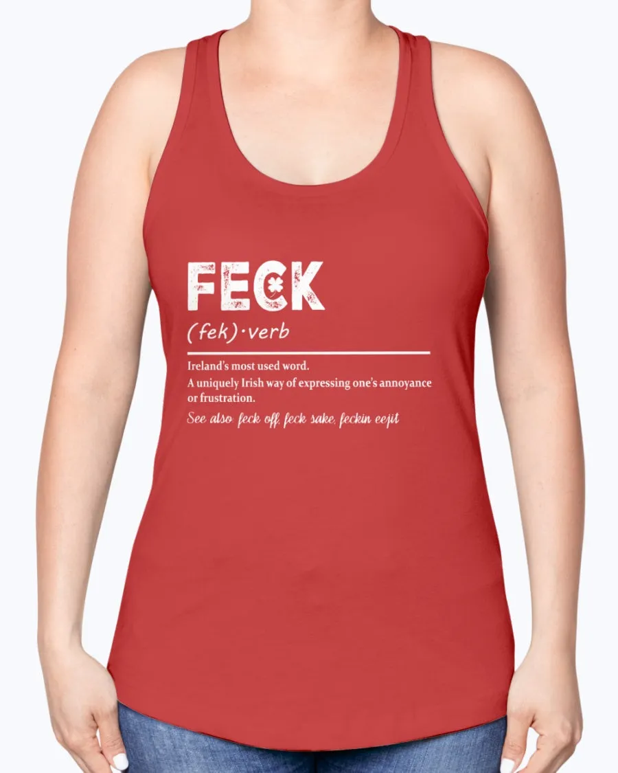 Irish Feck - Ladies Racerback Tank