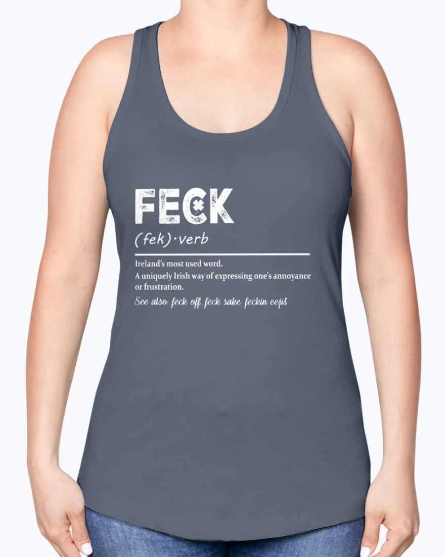 Irish Feck - Ladies Racerback Tank