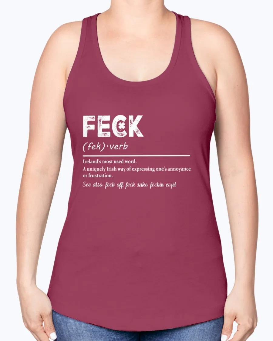 Irish Feck - Ladies Racerback Tank