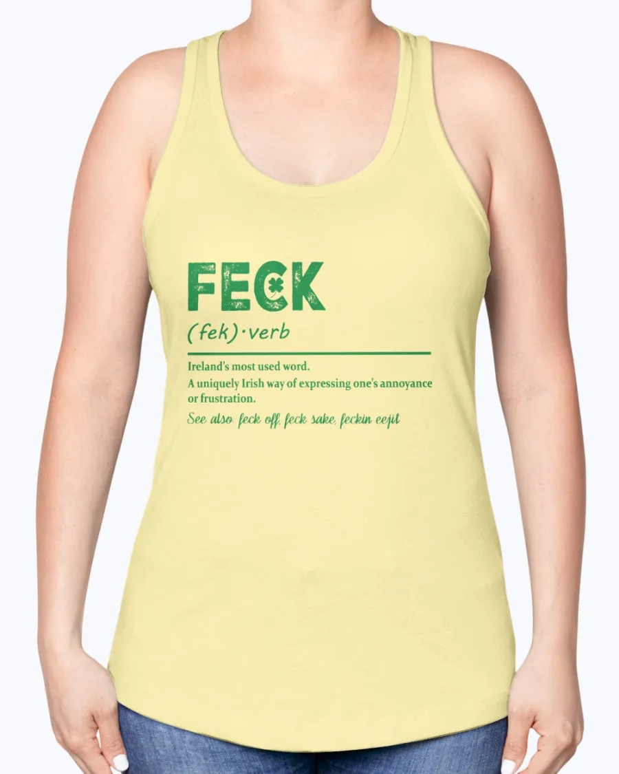 Irish Feck - Ladies Racerback Tank