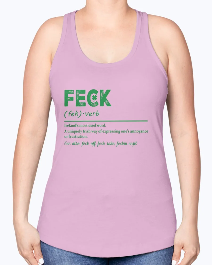 Irish Feck - Ladies Racerback Tank