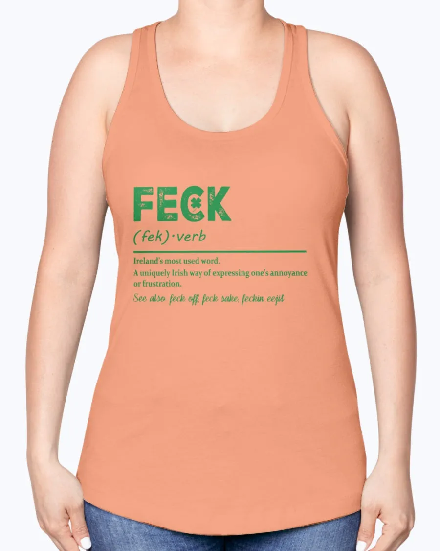 Irish Feck - Ladies Racerback Tank